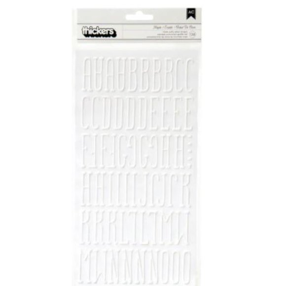American Crafts White Alpha & Number Stickers - 169 pc - Picture 1 of 4